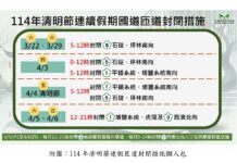 114 年清明節連假閘道封閉措施懶人包