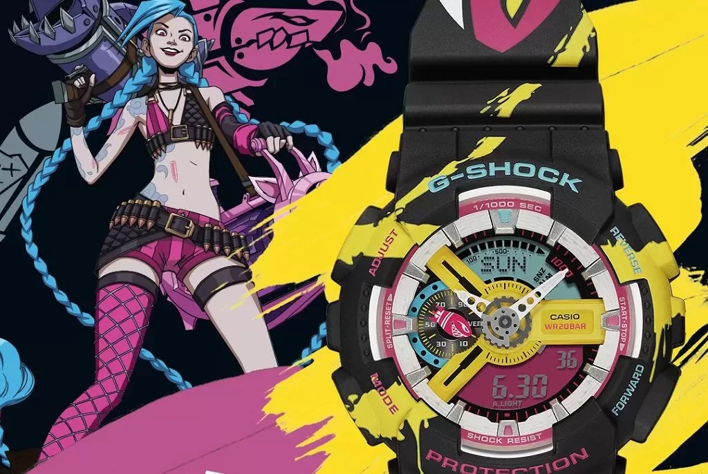 G-SHOCK 攜《英雄聯盟》推出「海克斯合成科技」、「吉茵珂絲」造型經典錶款