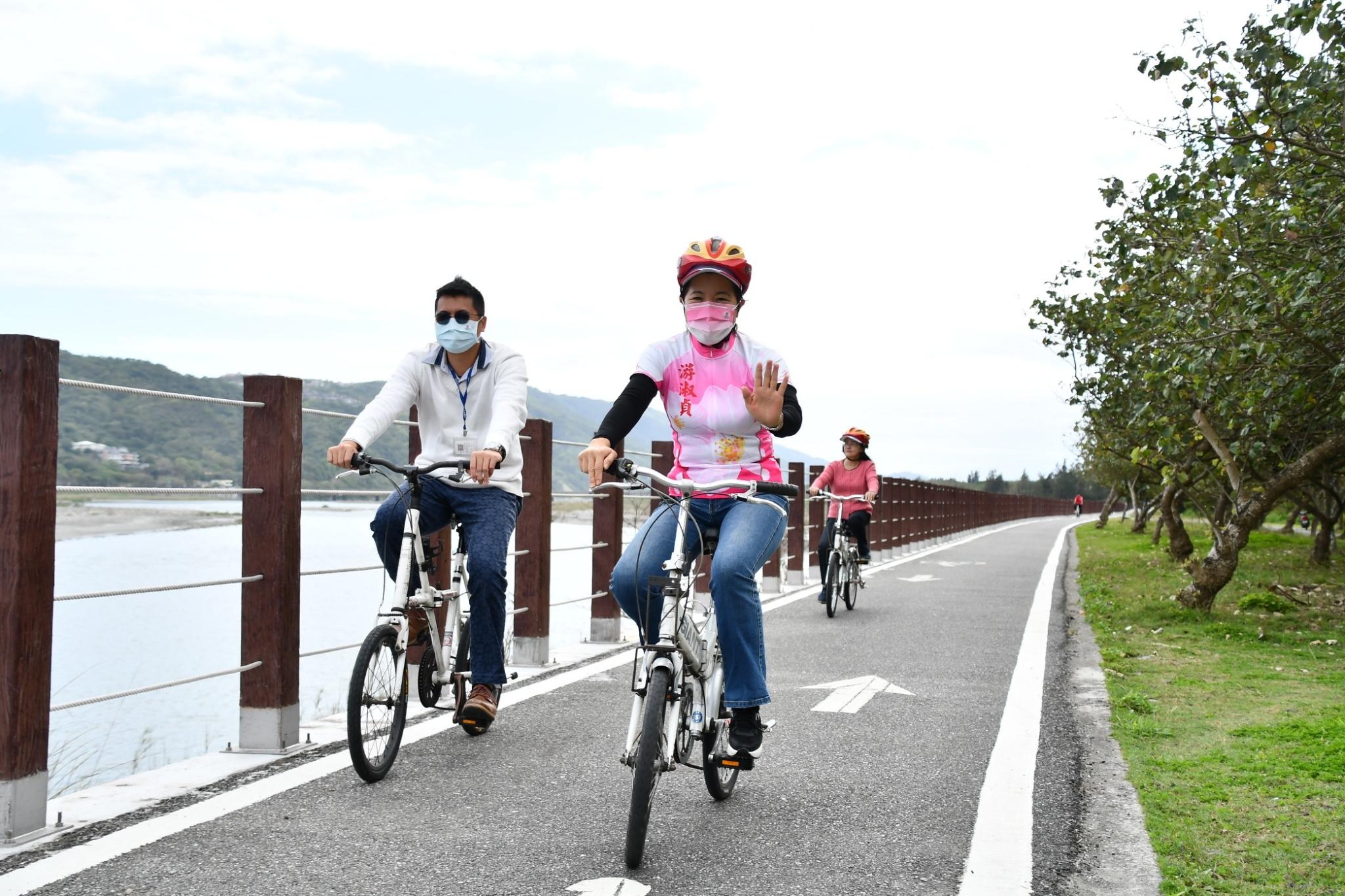 吉安鄉光華河岸自行車步道優質呈現 游淑貞邀約國人幸福體驗