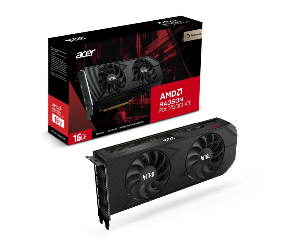 宏碁 Nitro 產品線正式登場　首款 Nitro Radeon RX 7600 XT OC 顯示卡全球開賣