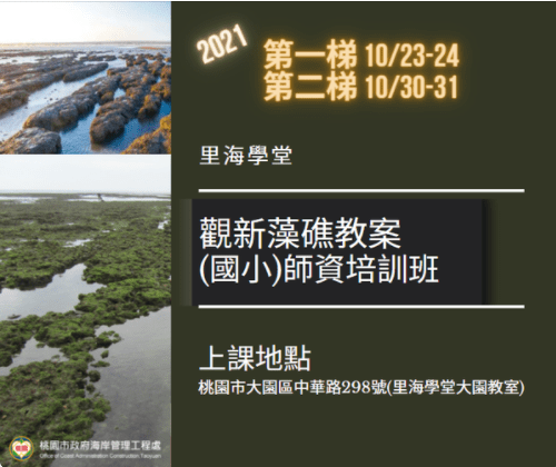 海洋教育不能等，里海學堂「觀新藻礁教案（國小）師資培訓班」即將開課